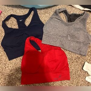 NAUTICA Sports Bras (3 pack) Red, Gray and Dark Blue. size Small